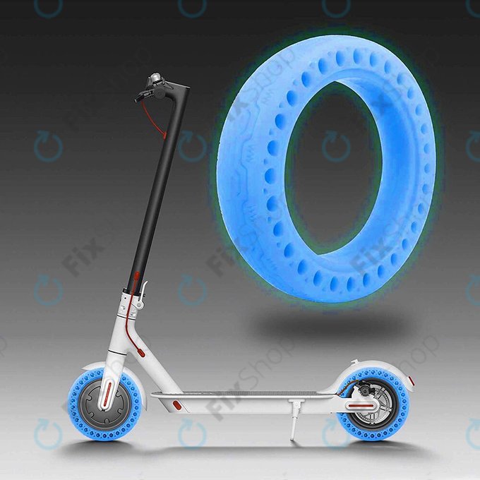 Wytrzymala pelna opona bezdetkowa do Xiaomi Mi Electric Scooter 1S, 2 M365, Essential, Pro, Pro 2, Blue Fluorescent