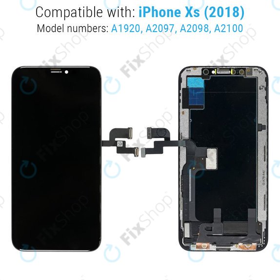 Wyświetlacz dla iPhone XS, Ekran dotykowy z ramką, Refurbished