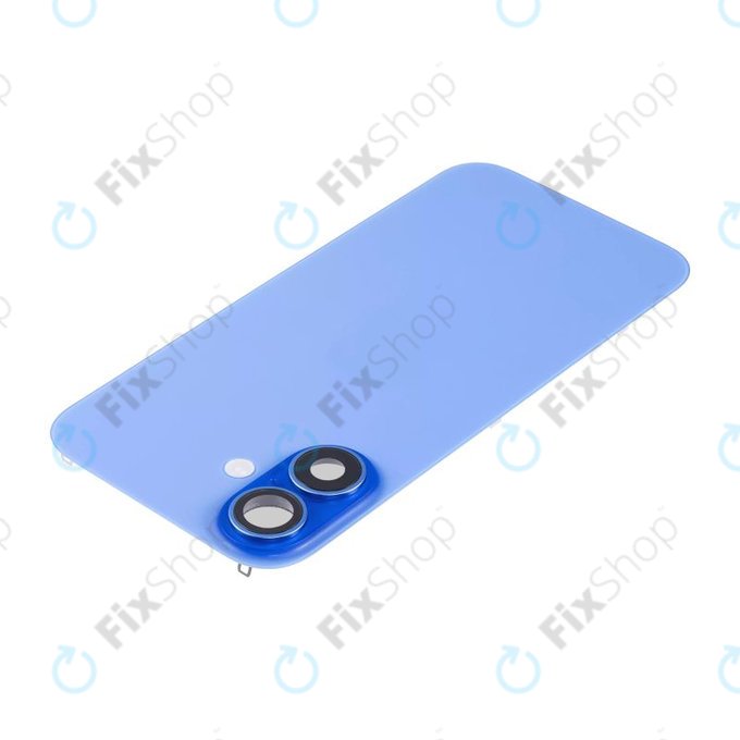 Tylne szkło obudowy z obiektywem aparatu, metalową płytką i magnesami Magsafe do iPhone 16 Plus, Ultramarine