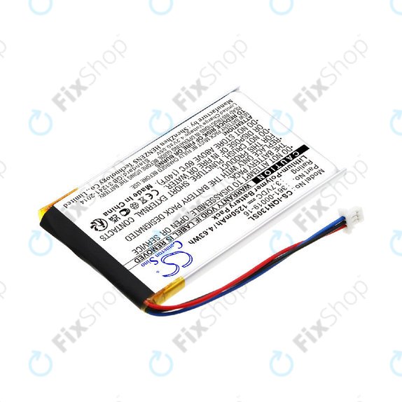 Bateria do Garmin Nüvi 1300, 1350, 1370, 1390, 1490, 1250mAh, Li-Pol, 3.7V, 361-00019-16, HQ