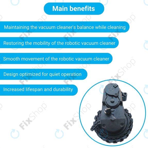 Koło z silnikiem do Ecovacs Deebot N-series, T-series, Ozmo-series, Prawy