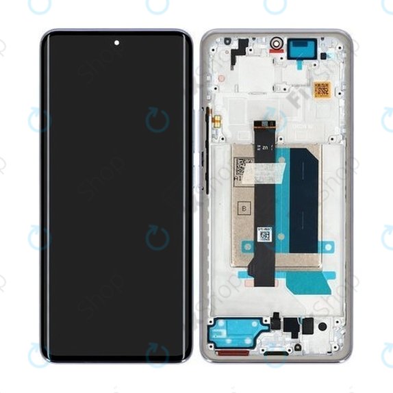 Wyświetlacz do Xiaomi Redmi Note 14 Pro+ 5G, Ekran dotykowy z ramką, Lavender Purple, 5600180O16U00, Genuine Service Pack