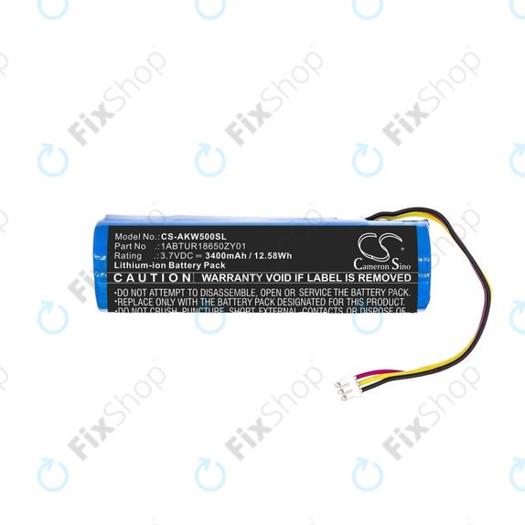 Bateria do Akai 5000 Solo, Ewi 5000, 3400mAh, Li-Ion, 3.7V, 1ABTUR18650ZY01, HQ