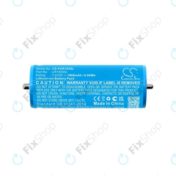Bateria do Braun Silk-épil 5, Silk-épil 7, Silk-épil 9, 1900mAh, Li-Ion, 3.6V, UR18500L, HQ