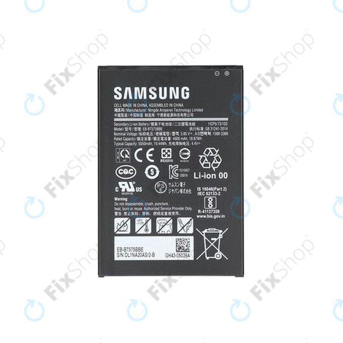 Bateria do Samsung Tab Active 3 T570, T575, EB-BT575BBE, GH43-05039A, 5050mAh, Genuine Service Pack