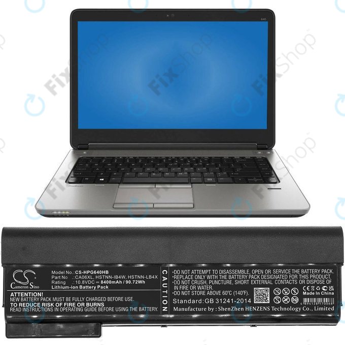 Bateria do HP ProBook 640 G1, 650 G1, 655 G1, 645 G1, 8400mAh, Li-Ion, 10.8V, CA06XL, HQ
