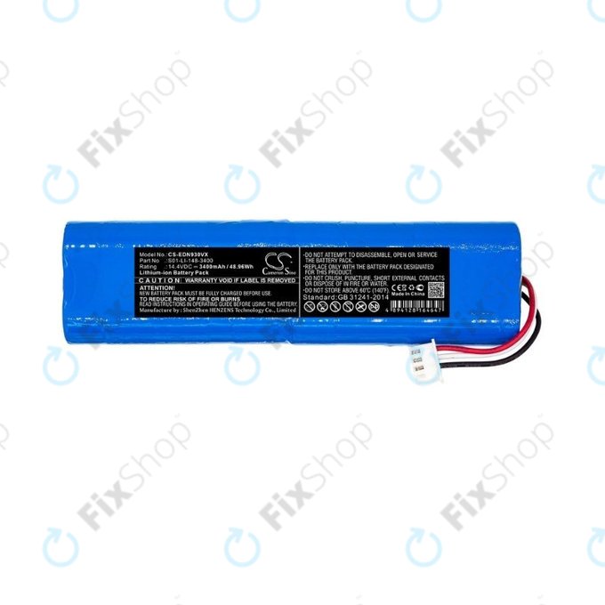 Bateria do Ecovacs Deebot Ozmo 900-seria, N-seria, T-seria, Yeedi Vac 2 Pro, S01-LI-148-3400, Li-Ion, 14,4V 3400mAh, HQ