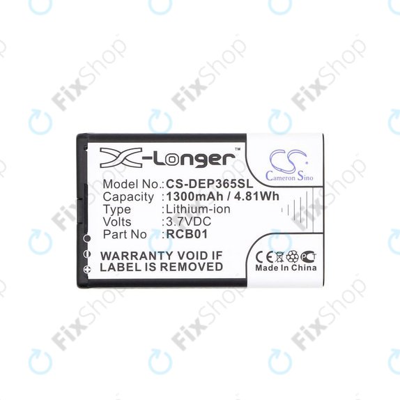 Bateria do Doro Primo 365, 1300mAh, Li-Ion, 3.7V, RCB01, HQ
