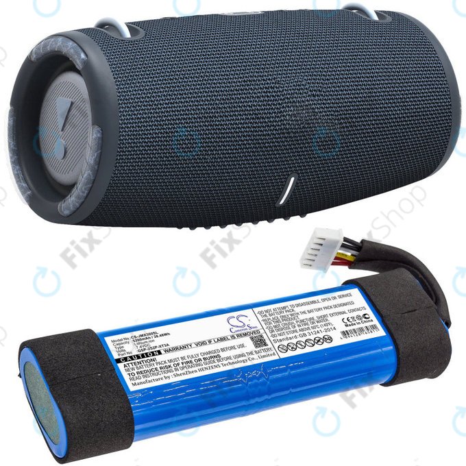 Bateria do JBL Xtreme 3, 5200mAh, Li-Ion, 7.4V, GSP-2S2P-XT3A, HQ