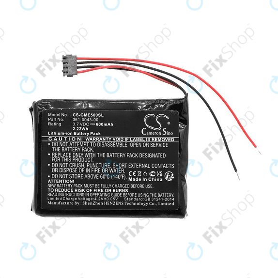 Bateria do Garmin Edge 500, 600mAh, Li-Ion, 3.7V, 361-0043-00, HQ