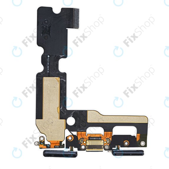 Złącze ładowania z taśmą flex do iPhone 7, Czarny, Black