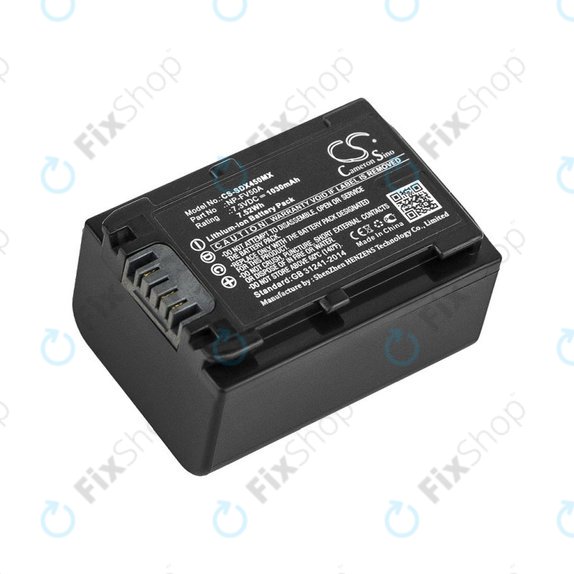 Bateria do Sony FDR-AX33, 40, 45, 53, 60, 700, P33, HDR-CX450, 625, 1030mAh, Li-Ion, 7.3V, NP-FV50A, HQ
