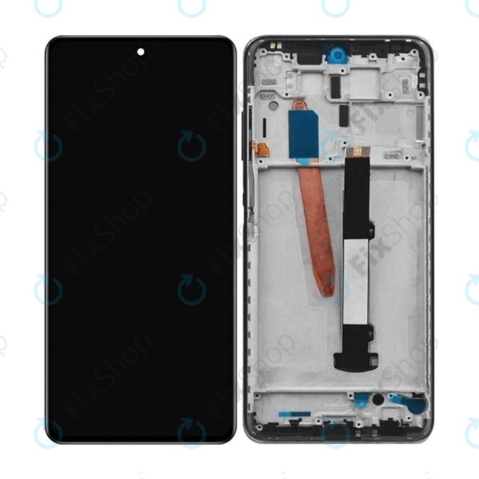 Wyświetlacz do Xiaomi Poco X3 NFC, Ekran dotykowy z ramką, Shadow Grey, TFT