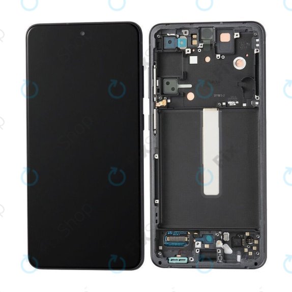 Wyświetlacz OLED do Samsung S21 FE G990B, Ekran dotykowy z ramką, Czarny, Black
