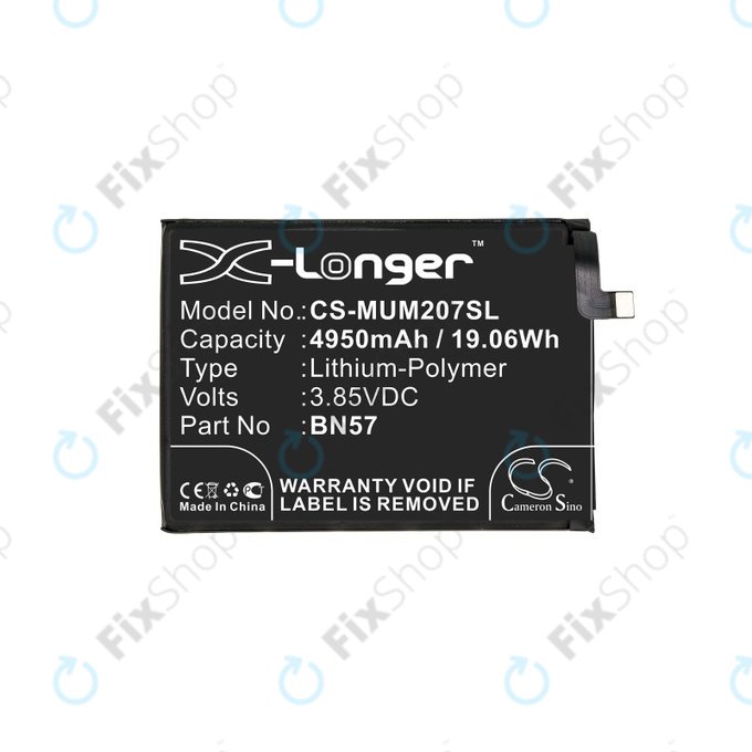 Bateria dla Xiaomi Poco X3 NFC M2107J20CG, 4950mAh, Li-Pol, 3.85 V, BN57, HQ
