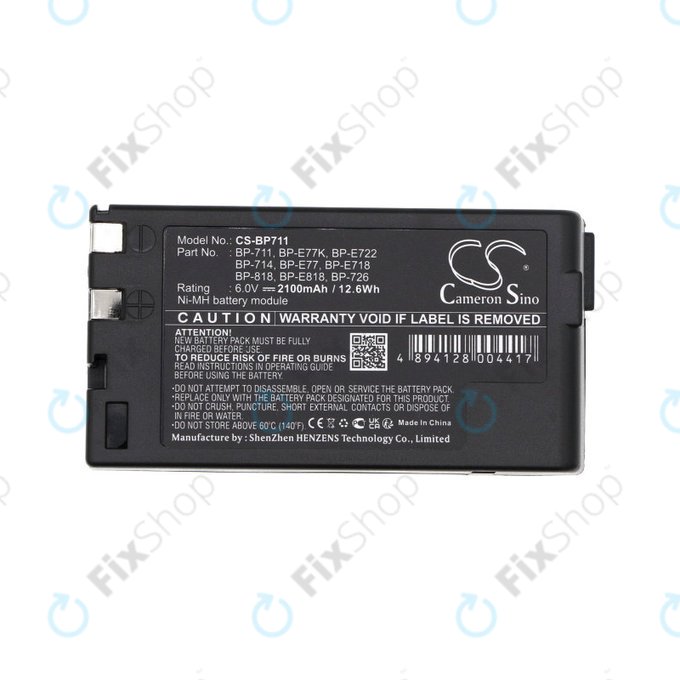 Bateria do Canon E06, Canon E07, 2100mAh, Ni-MH, 6V, BP-711, HQ
