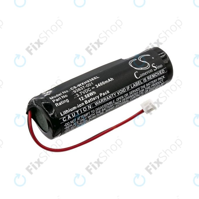 Bateria do WAHL Beretto Black Stealth, Chrome, 3400mAh, Li-Ion, 3.7V, 93837-001, HQ