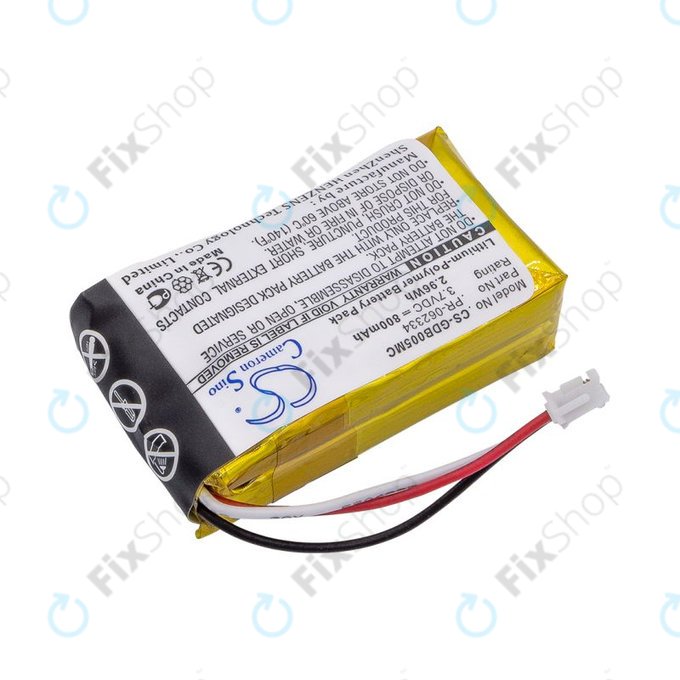 Bateria do GoPro Hero +, 800mAh, Li-Polymer, 3.7V, PR-062334, HQ