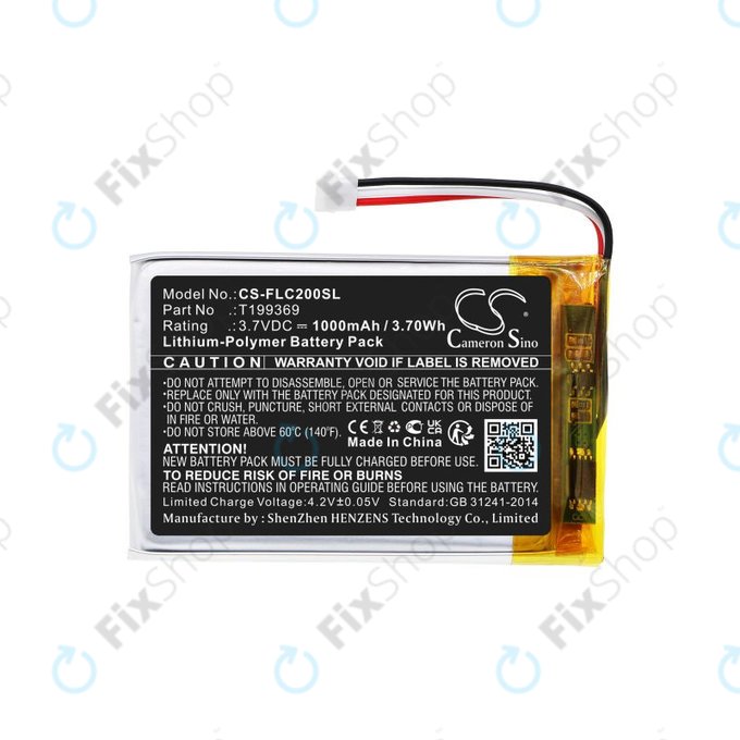 Bateria do FLIR C2, C3, 1000mAh, Li-Pol, 3.7V, T199369, HQ