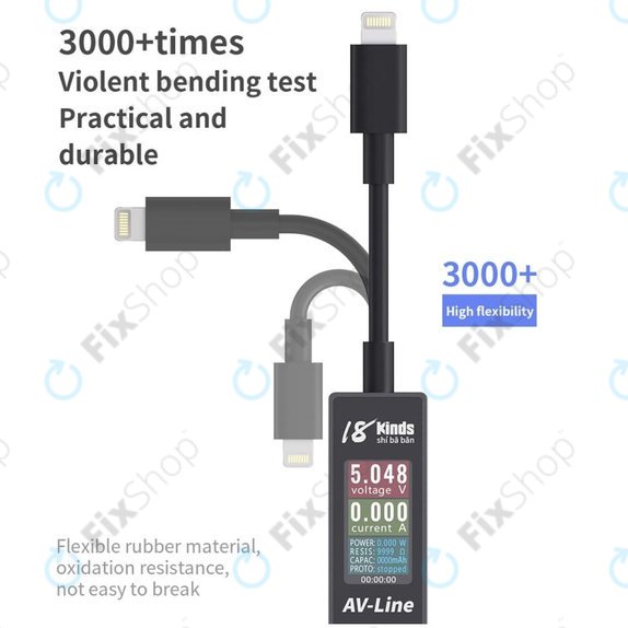 Przewód ładujący z automatycznym wykrywaniem (Lightning – USB‑A), AV-Line