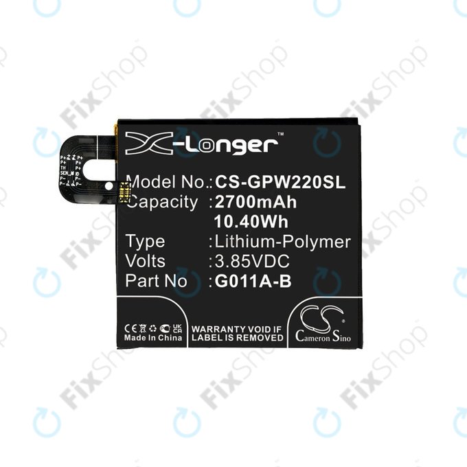 Bateria dla Google Pixel 2 G011A, 2700mAh, Li-Pol, 3.85 V, G011A-B, HQ