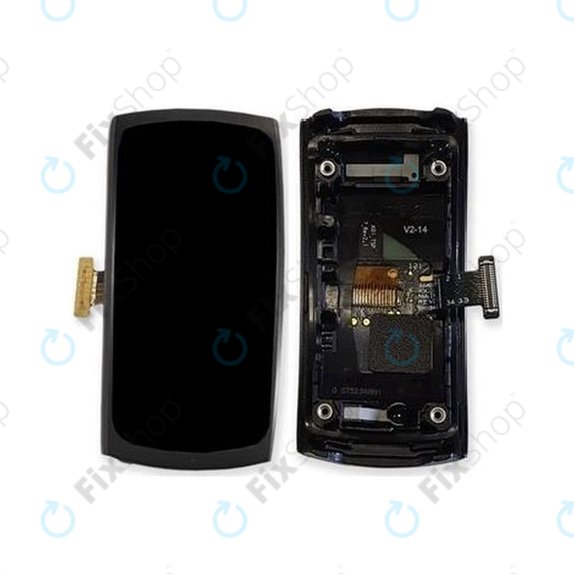 Wyświetlacz do Samsung Gear Fit 2 SM-R360, Ekran dotykowy z ramką, GH97-19001A, GH97-19201A, Szary, Gray, Genuine Service Pack