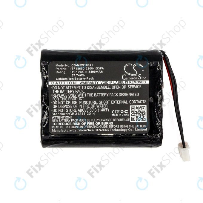 Bateria do Marshall Stockwell, 3400mAh, Li-Ion, 11.1V, TF18650-2200-1S3PA, HQ