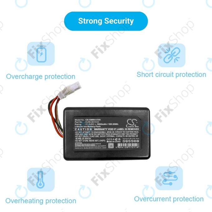Bateria do Samsung PowerBot R9350, R9250, DJ96-00193D, Li-Ion, 21,6V 5000mAh, HQ