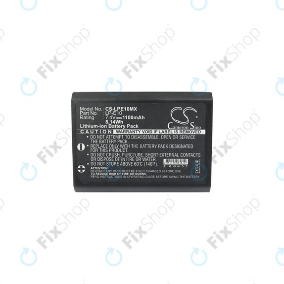 Bateria do Canon EOS 1100D, 1200D, Kiss X50, Rebel T3, T5, LP-E10, Li-Ion, 1100mAh, HQ