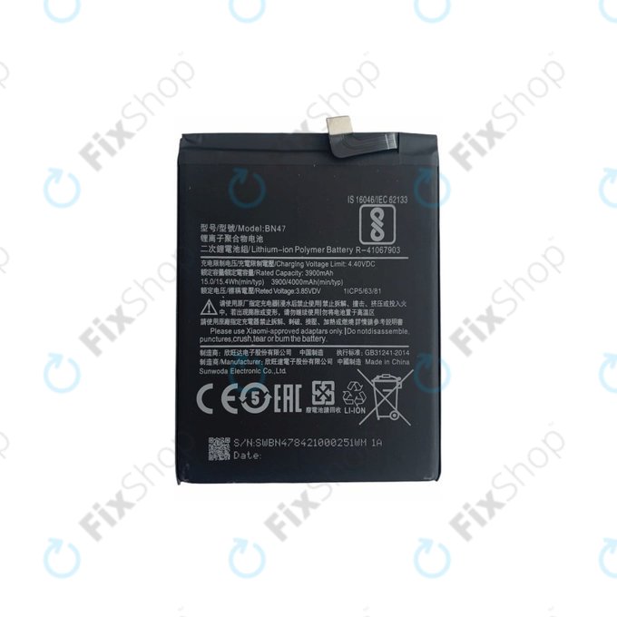 Bateria do Xiaomi Mi A2 Lite (Redmi 6 Pro), BN47, 4000mAh