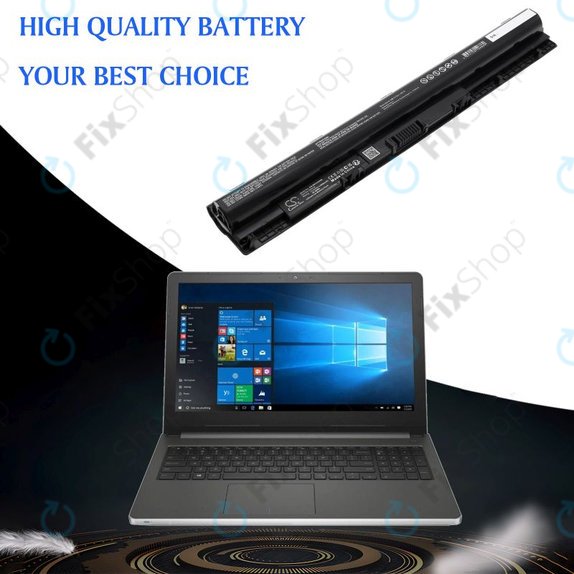 Bateria do Dell Inspiron 14, 15, 17, Vostro 14, 15, 2600mAh, Li-Ion, 14.8V, GXVJ3, HQ