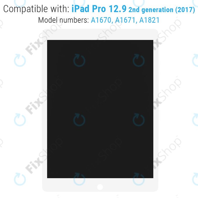 Wyświetlacz LCD dla iPad Pro 12.9" (2nd Gen 2017), White, Ekran dotykowy i IC Board zout Frame, Refurbished