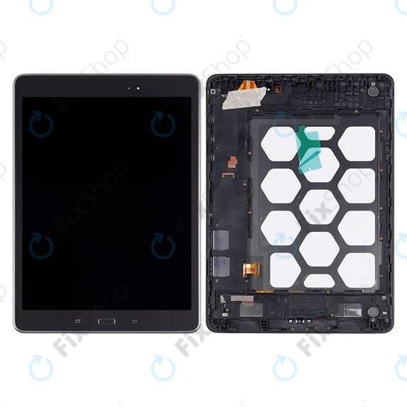 Wyswietlacz do Samsung Tab A 9.7" T555, Ekran dotykowy z ramką, Czarny, Black, TFT