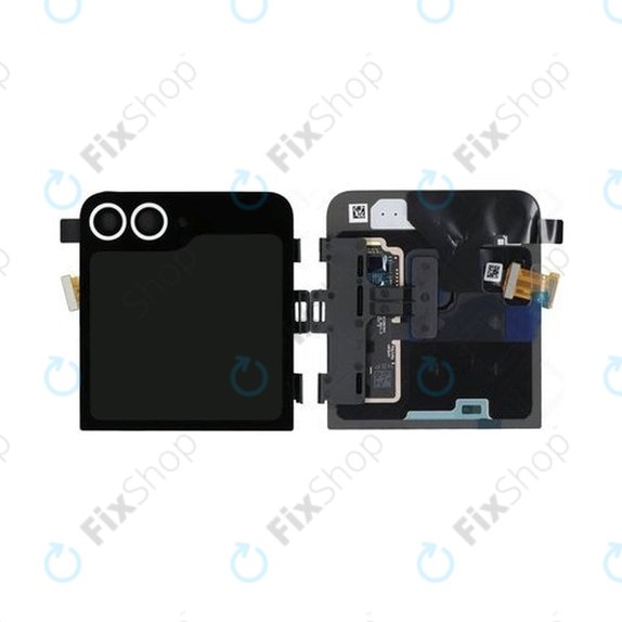 Wyświetlacz (External) do Samsung Z Flip 6 F741B, Ekran dotykowy z ramką, GH97-30012F, Biały, White, Genuine Service Pack