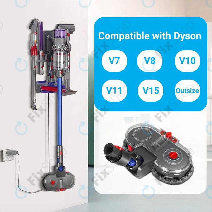 Elektryczna glowica mopujaca ze zbiornikiem na wode do Dyson V-series, Outsize