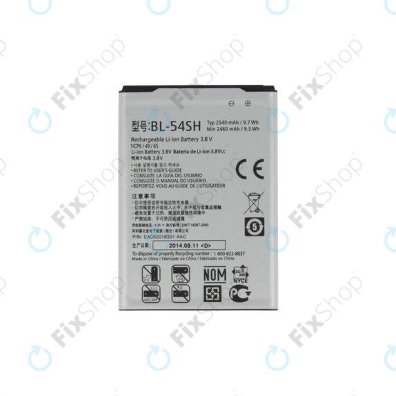 Bateria do LG G3 S D722, L90 D405, Bello, BL-54SH, 2540mAh