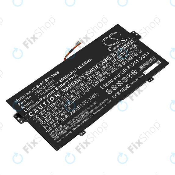 Bateria do Acer SF713-51, 2600mAh, Li-Pol, 15.4V, SQU-1605, HQ
