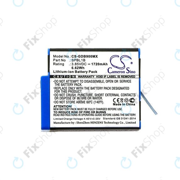 Bateria do Gopro Hero 9, 11, 1720mAh, Li-Ion, 3.85V, SPBL1B, HQ