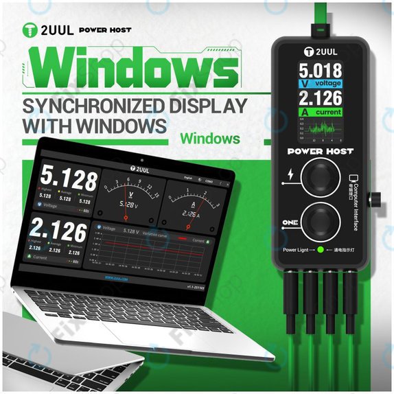 Cyfrowy tester napięcia i prądu USB-C (Power Host), 2UUL PW15