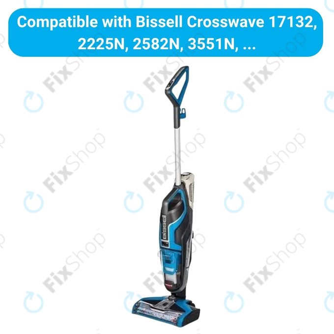 Zestaw części zamiennych do Bissell Crosswave 17132, 2225N, 2582N, 3551N (2x szczotka obrotowa do dywanów, 2 pary szczotek obrotowych do różnych powierzchni, 4x Filtr)