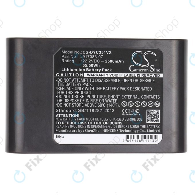 Bateria do Dyson DC-seria, 967813-03, Li-Ion, 22,2V 2500mAh, HQ