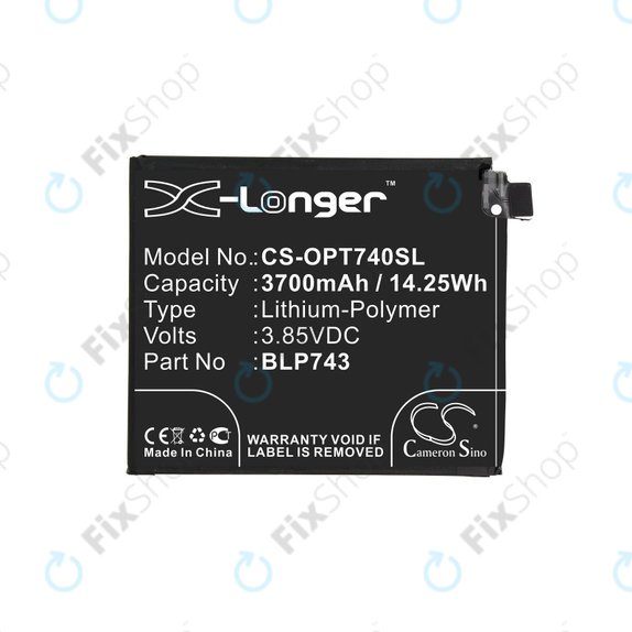 Bateria dla OnePlus 7T, 3700mAh, Li-Pol, 3.85 V, BLP743, HQ