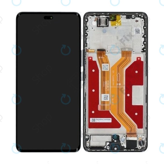 Wyświetlacz do Honor Magic7 Lite, Ekran dotykowy z ramką, Titanium Black, 0235AMMM, Genuine Service Pack