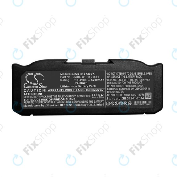 Bateria do iRobot Roomba e-seria, i-seria, ABL-D1, 4624864, ABL-D2, Li-Ion, 14,4V 5200mAh, HQ