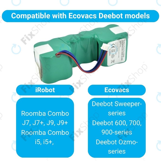 Bateria do Ecovacs Sweeper DD35, DM88, DM88, Ni-MH, 12,0V 3000mAh