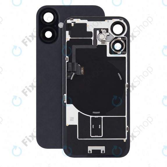 Szkło tylnej obudowy do iPhone 16, Black, Pulled A