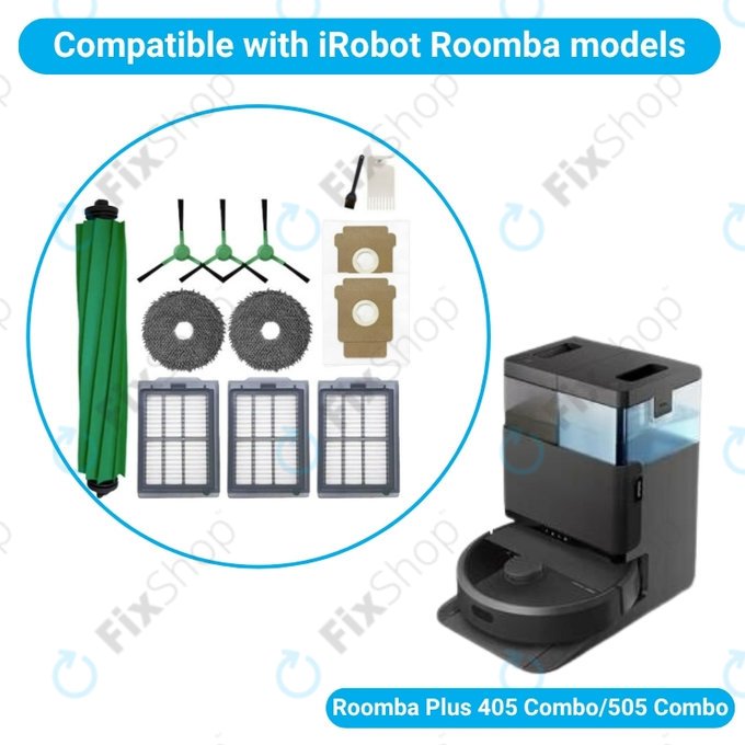 Kompletny zestaw do iRobot Roomba Plus 405 Combo, 505 Combo