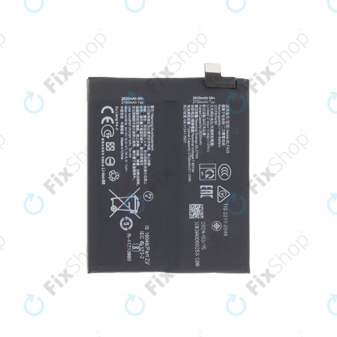 Bateria do OnePlus 12 PJD110, BLP975, 5000mAh