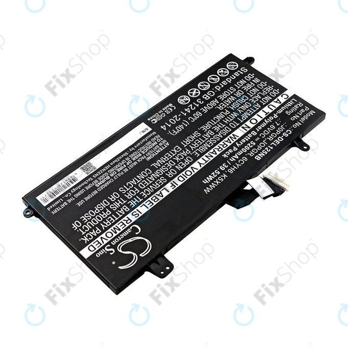 Bateria do Dell Latitude 5290, Latitude 12 5285, 5200mAh, Li-Pol, 7.6V, J0PGR, HQ