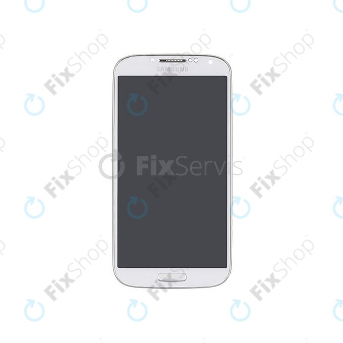 Wyświetlacz OLED do Samsung S4 i9505, Ekran dotykowy z ramką, White Frost